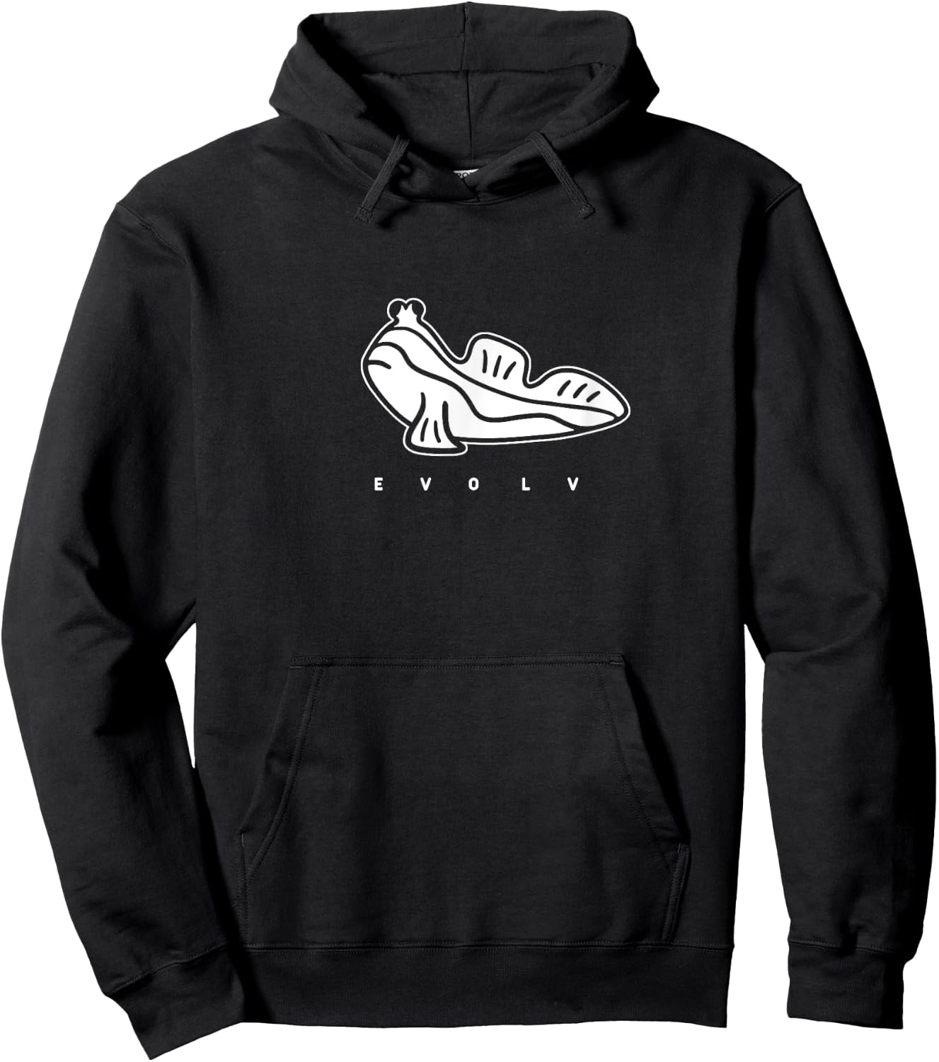 Mudskipper fish. Funny minimalist art of a fish Hoodie - Hoodie | Black