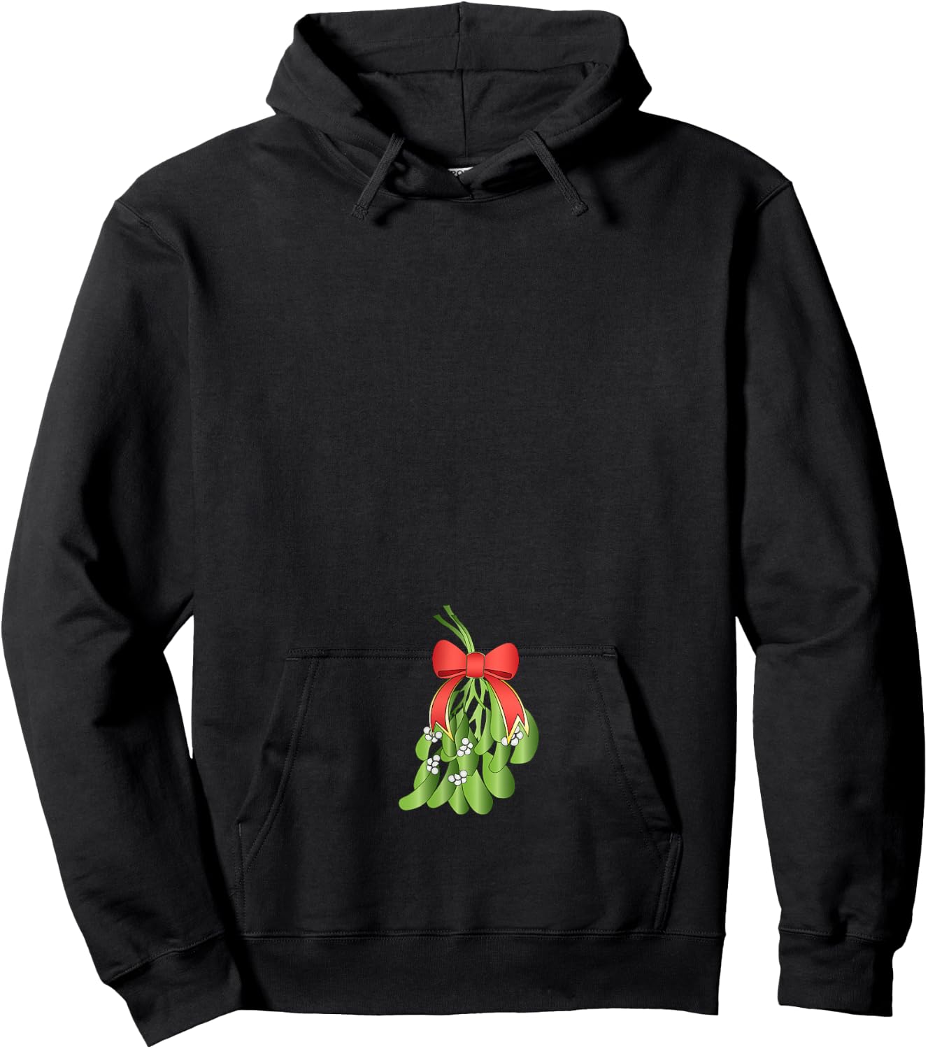 MISTLETOE Dirty Santa Xmas Funny Adult Humor Ugly Shirt Gift Hoodie - Hoodie | Black
