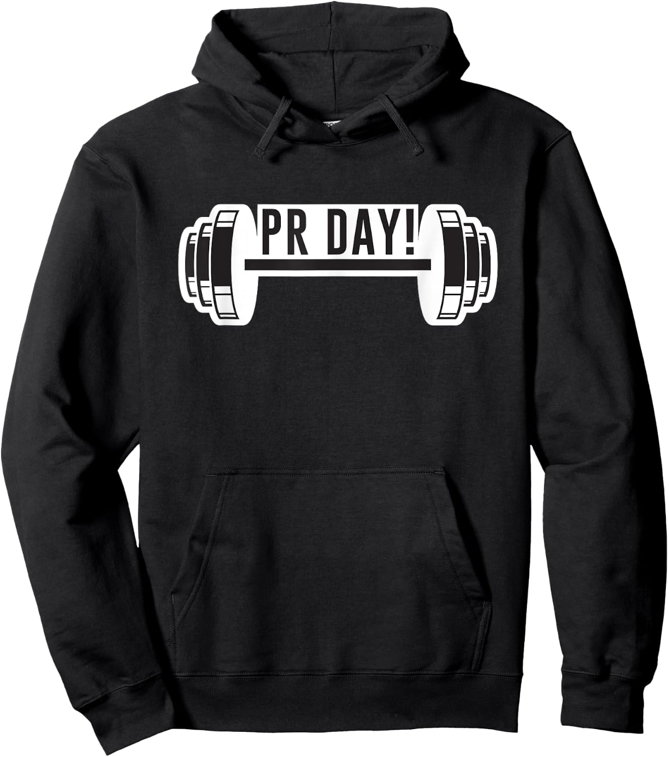 PR DAY gym record power lifting working out hard fitness Hoodie - Hoodie | Black