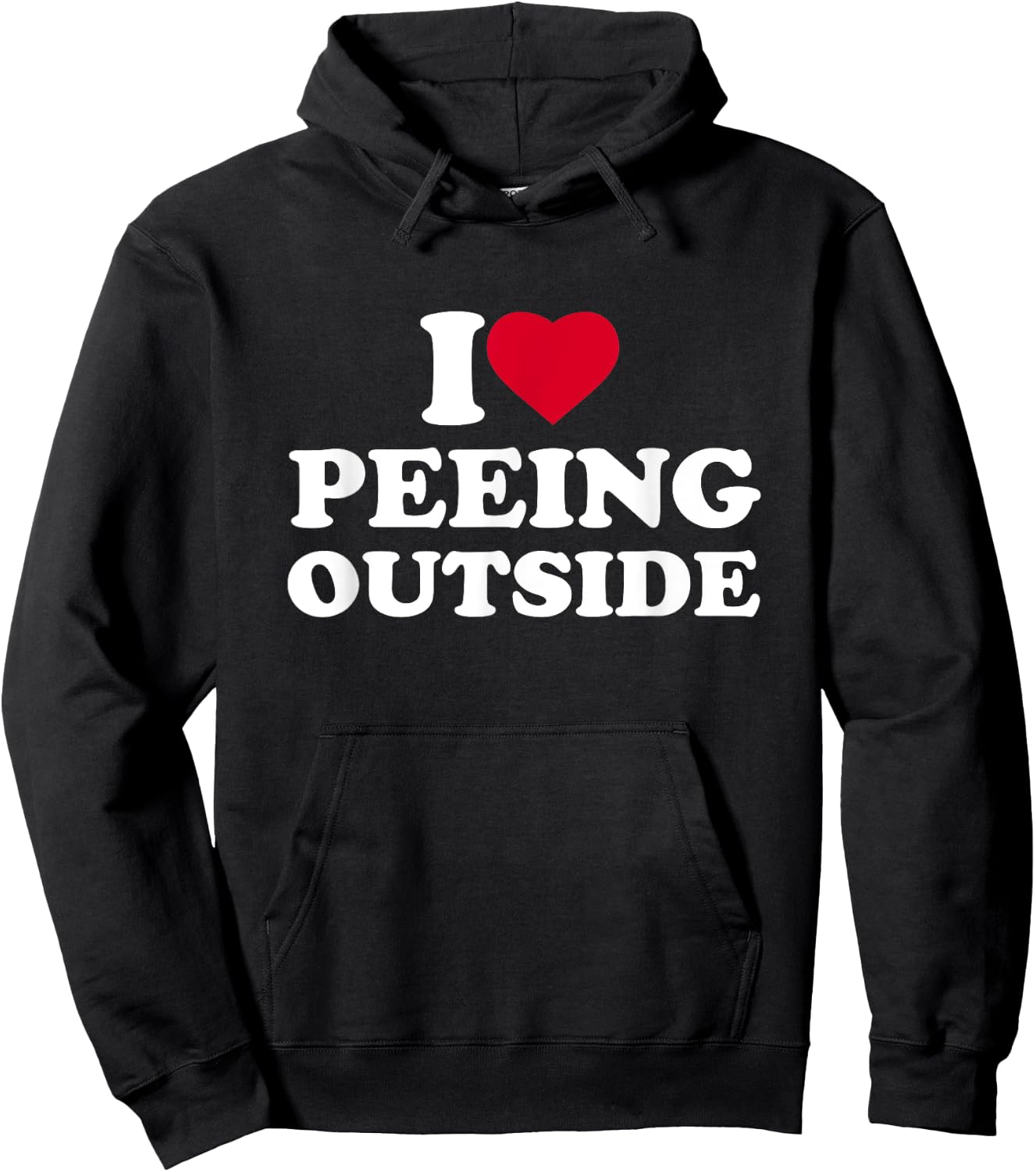 I Love Heart Peeing Outside Lover Camping Hikind Outdoors Hoodie - Hoodie | Black