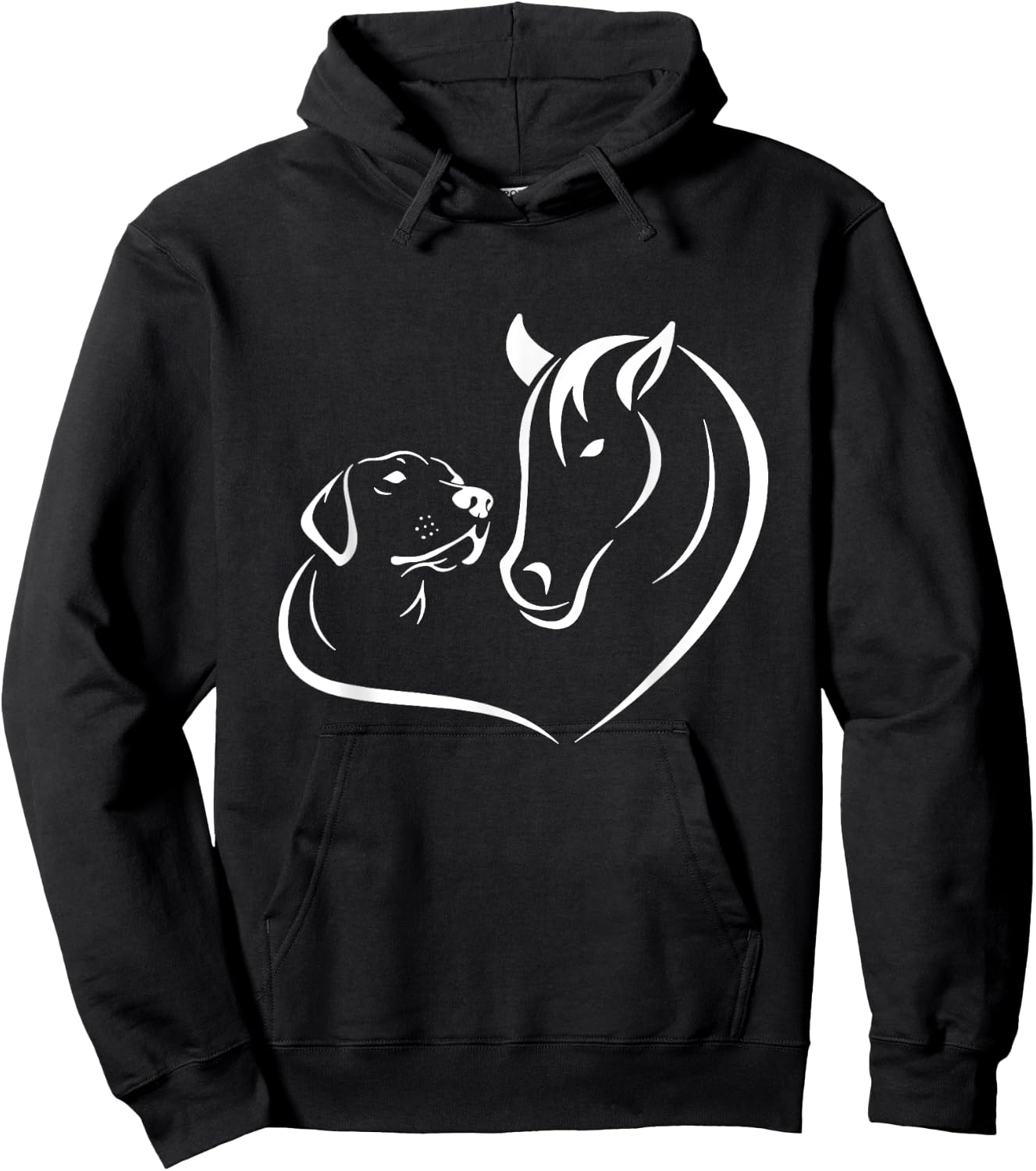 Dog Horse Lovers birthday Fantasy Dogs Funny Horses Women Girls Kids Hoodie - Hoodie | Black