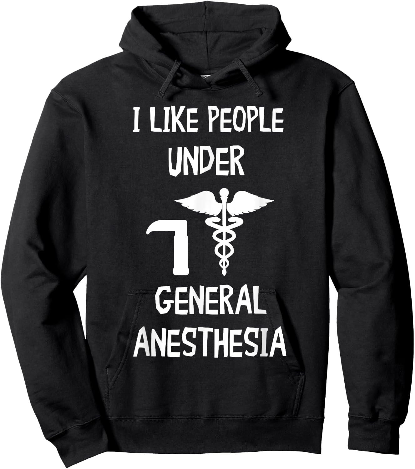 Anesthesiologist CRNA Nurse I Like People General Anesthesia Hoodie - Hoodie | Black