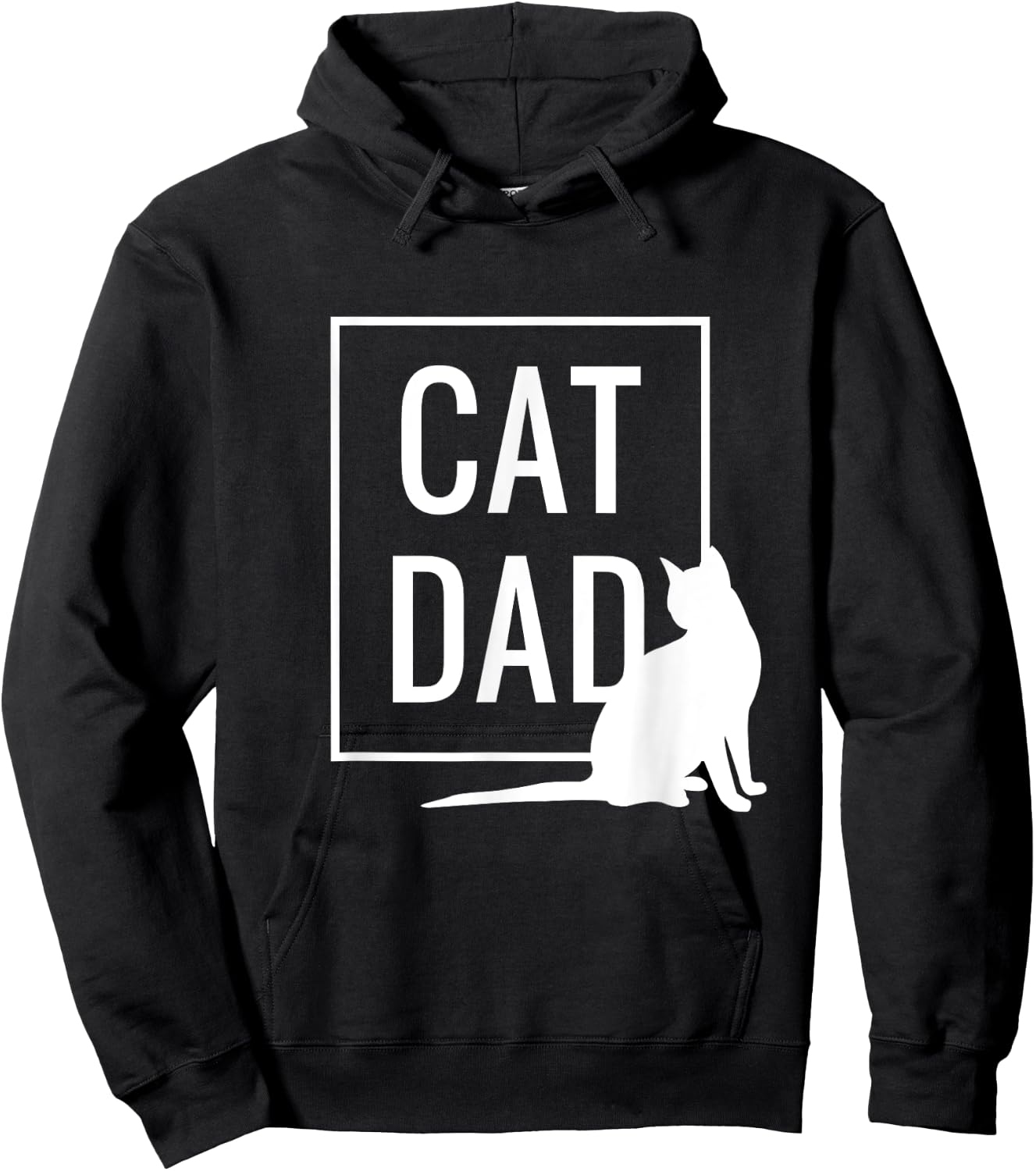Cat Dad Funny Cat Owner Father Daddy Graphic Men Women Hoodie - Hoodie | Black