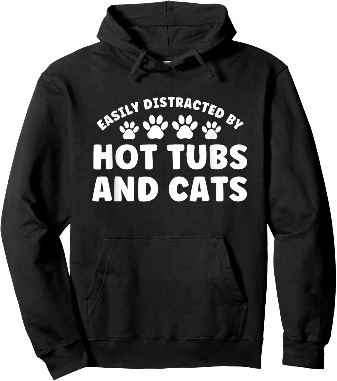 Easily Distracted by Hots Tubs and Dogs Hoodie - Hoodie | Black