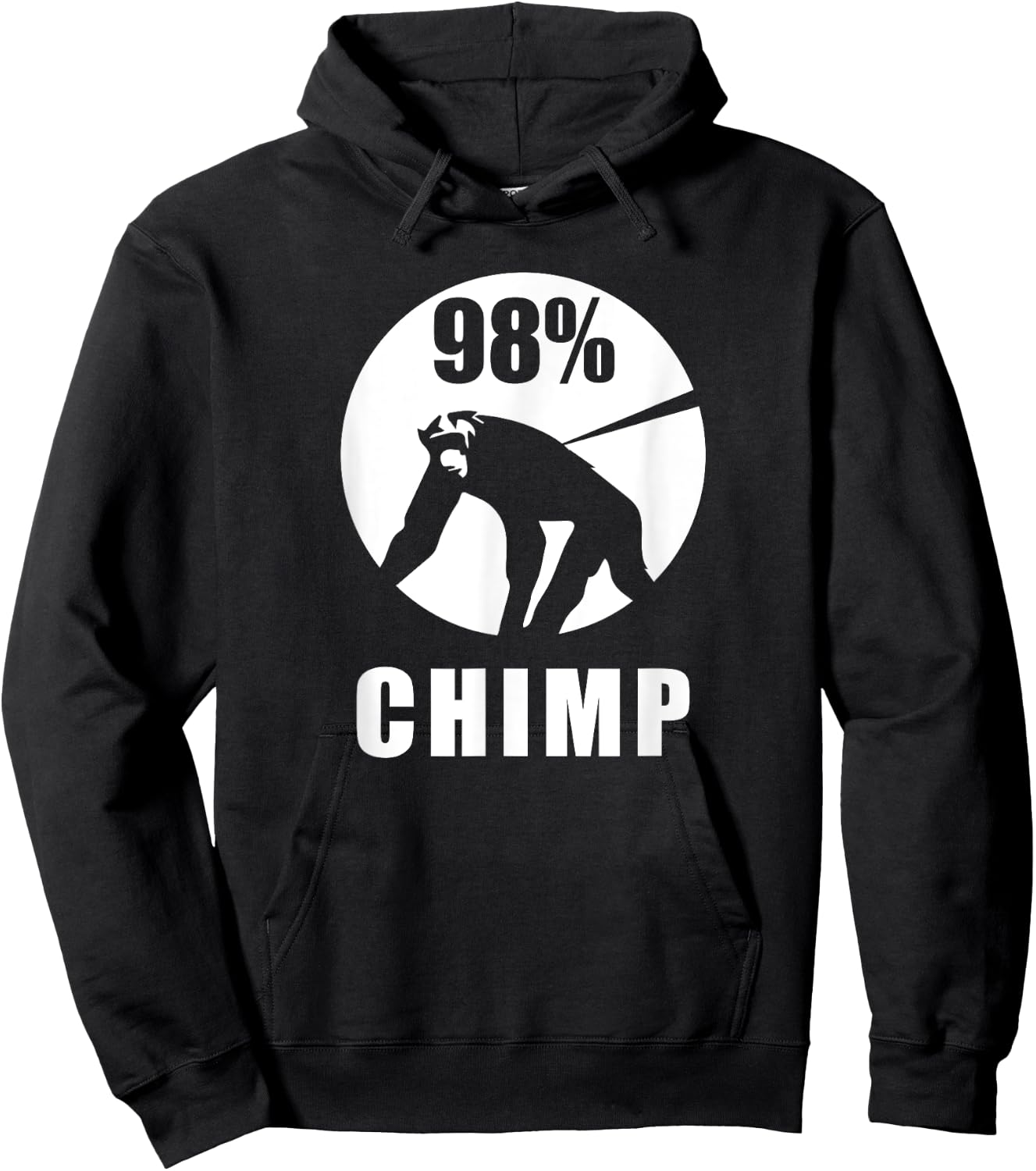 98% Chimp Funny Chimpanzee Ape Monkey Hoodie - Hoodie | Black