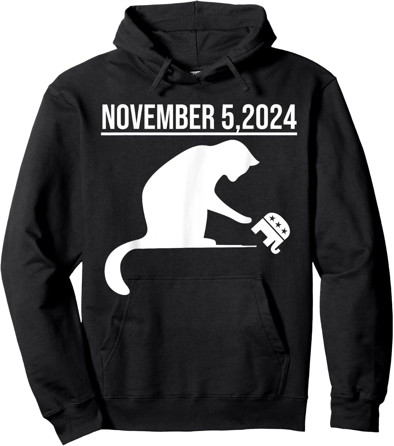November 5 2024 The Revenge Of The Cat Ladies Cats Kamala Hoodie - Hoodie | Black