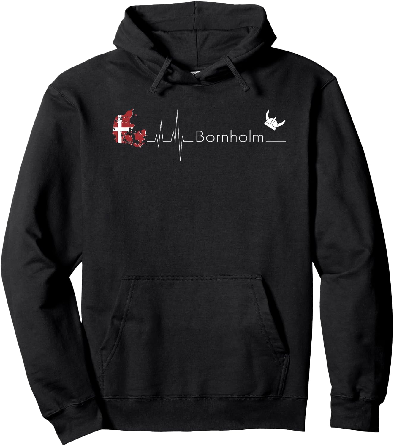 Bornholm Viking I Denmark Motif for Scandinavia Souvenir Hoodie - Hoodie | Black