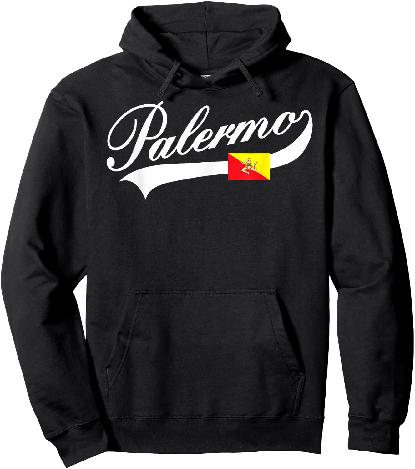 Palermo Sicily Flag Heritage T Shirt Hoodie - Hoodie | Black