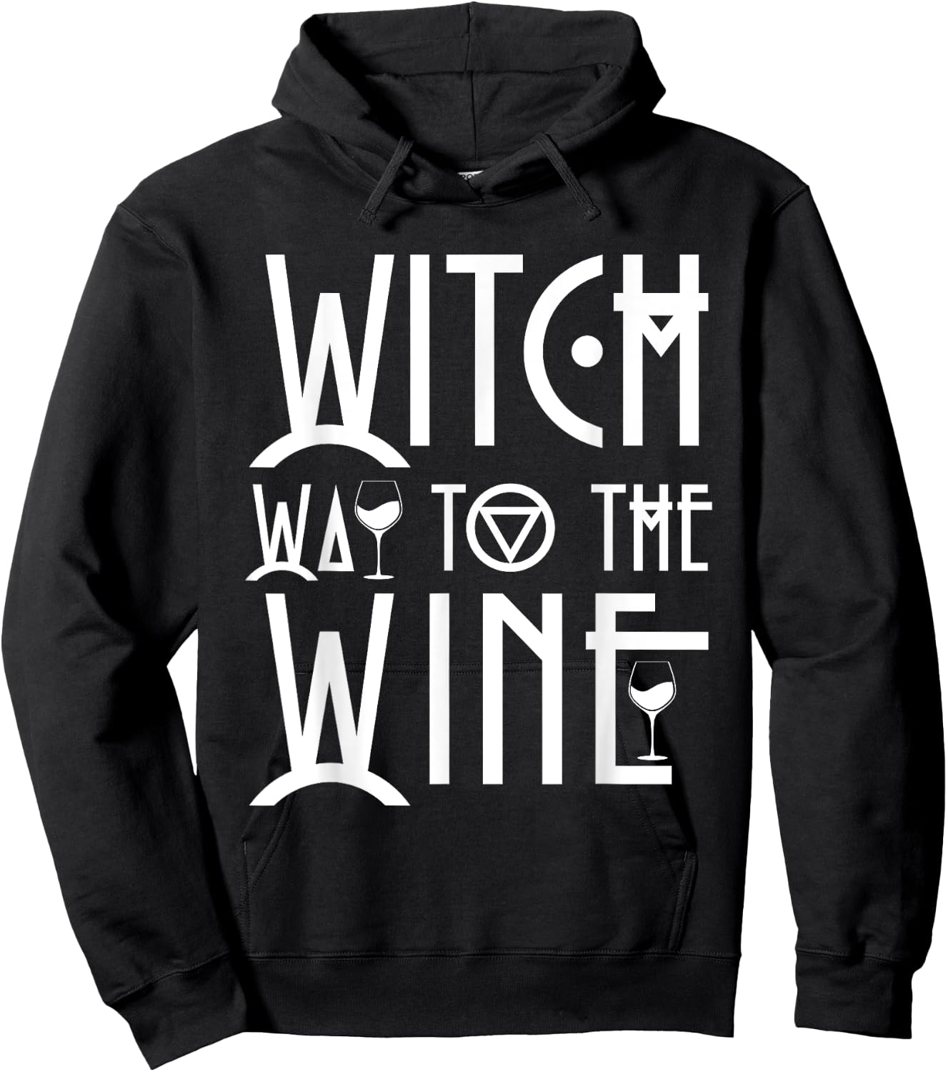 Witch Way to The Wine Halloween Party Costume Hoodie - Hoodie | Black