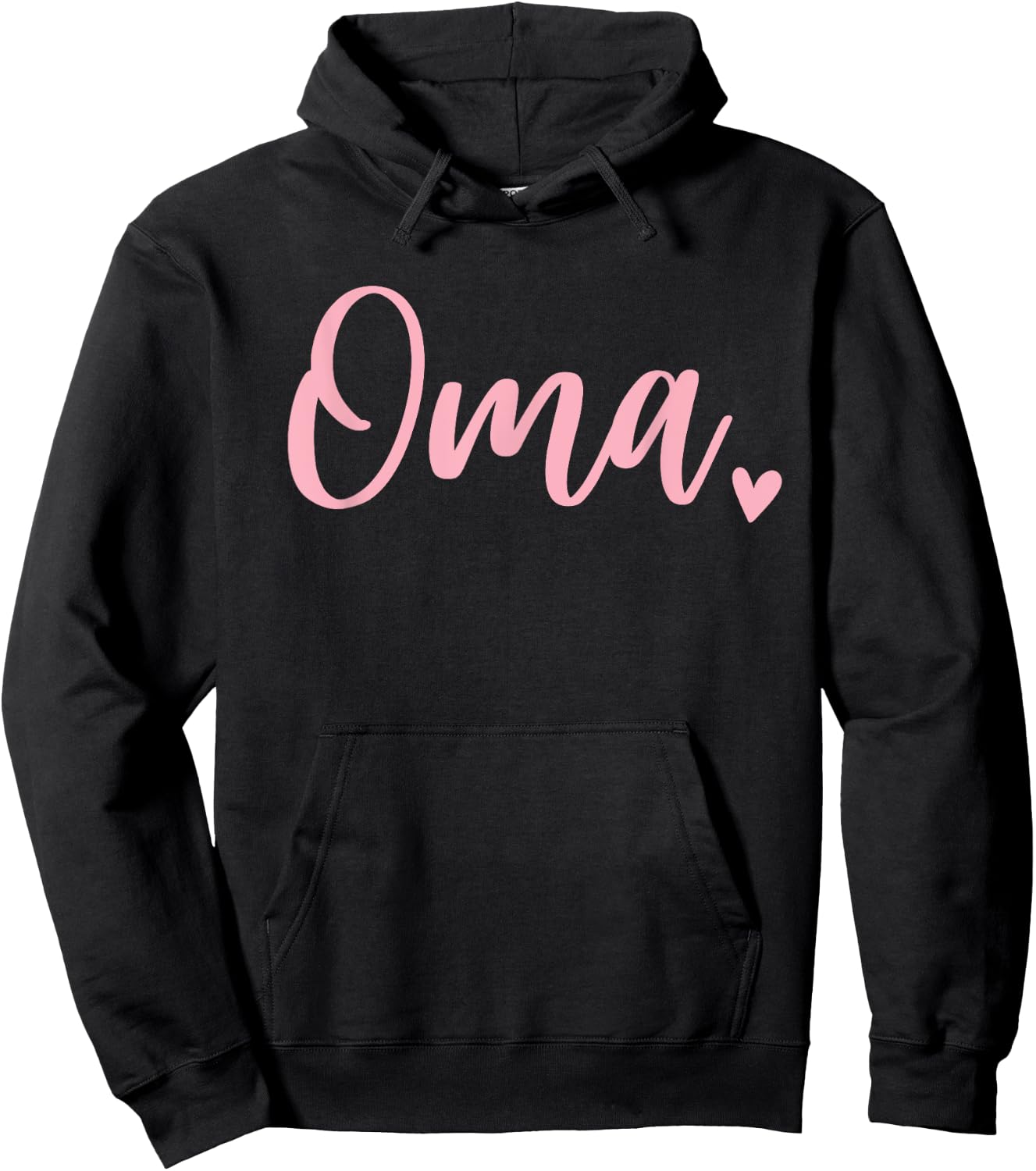 Oma Cute Heart Grandma Pink Hoodie - Hoodie | Black