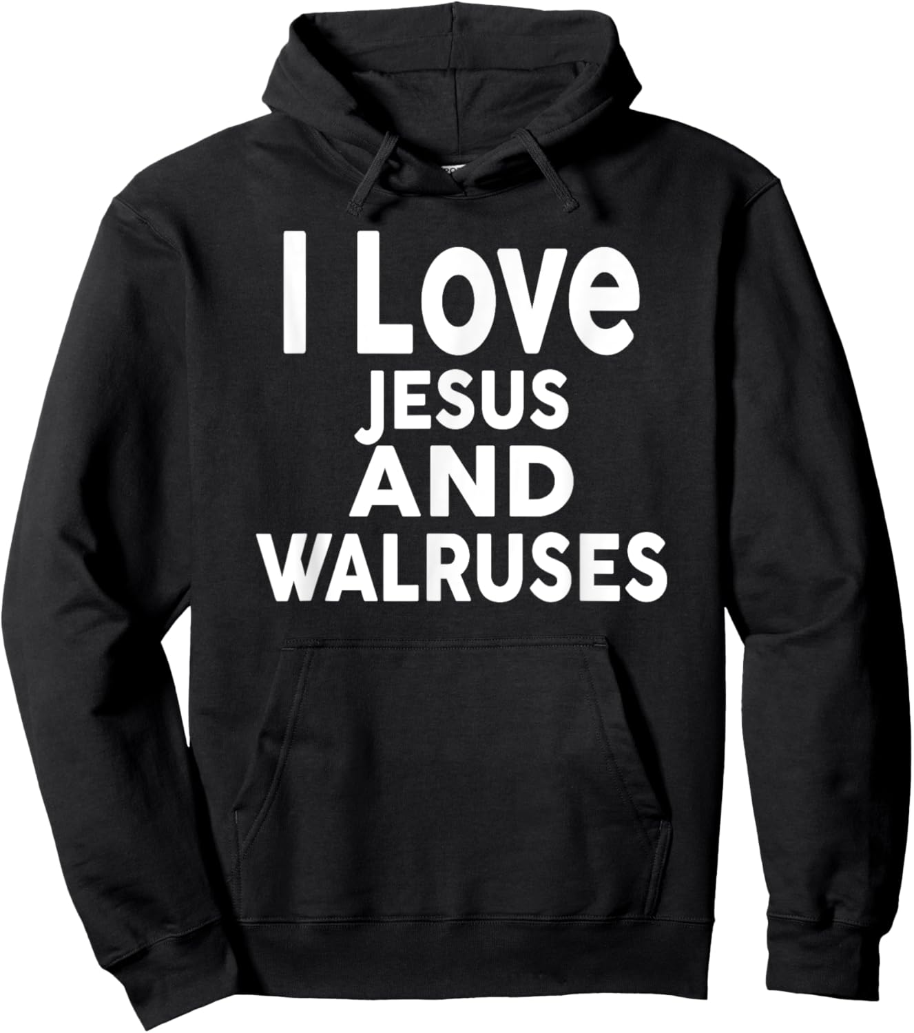 I Love Jesus and WALRUSES Funny WALRUS Hoodie - Hoodie | Black