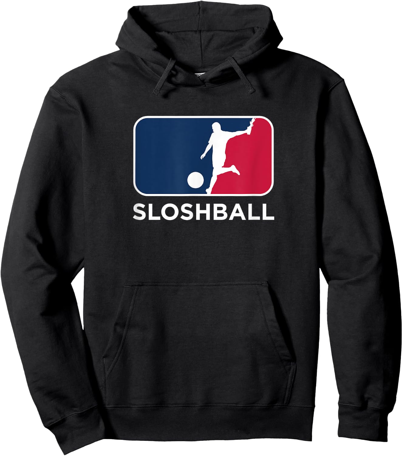 Slosh Ball Athlete Sportswear Funny Parody Logo Hoodie - Hoodie | Black
