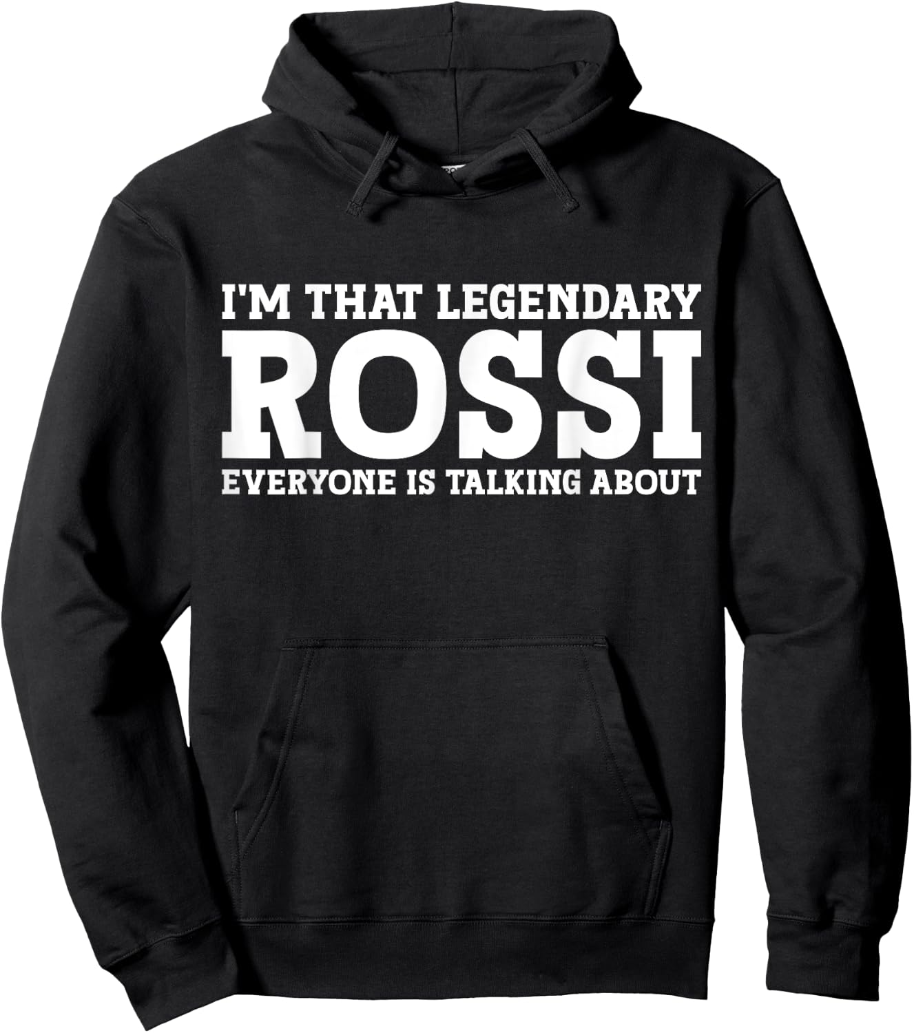 Rossi Surname Funny Team Family Last Name Rossi Hoodie - Hoodie | Black