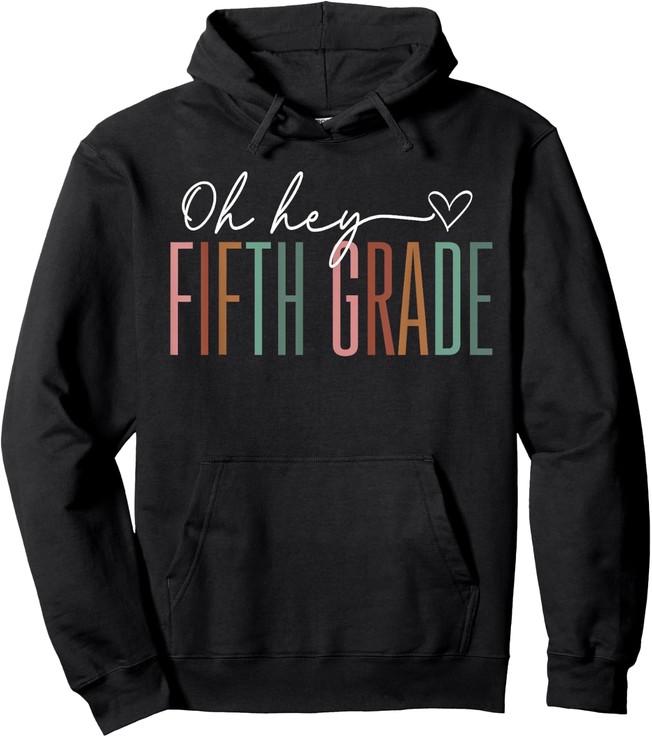 Fifth Grade Oh Hey Retro Back To School 5th Grade Hoodie - Hoodie | Black