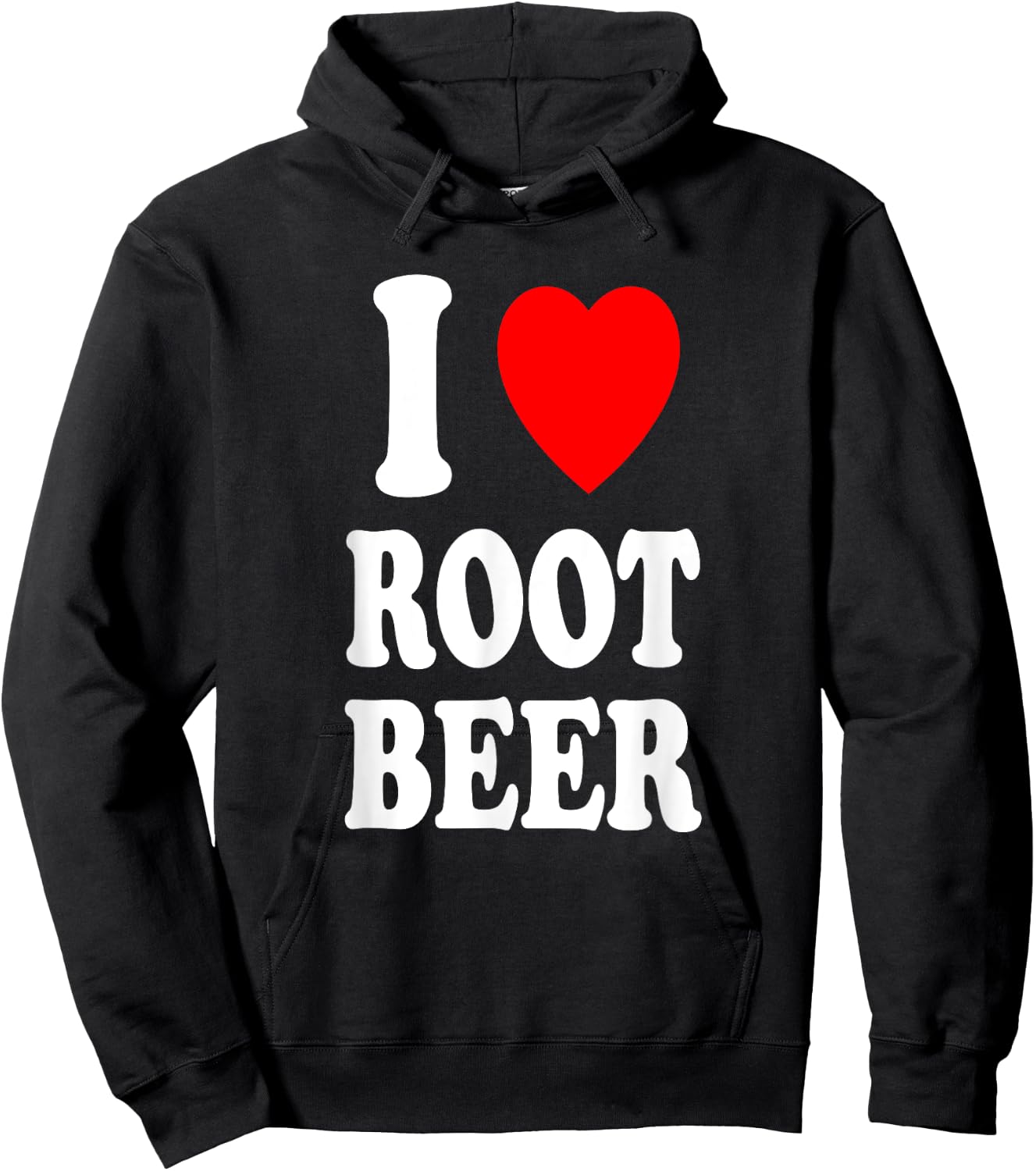 I Heart (Love) Root Beer Favorite Soda Soft Drink Float Hoodie - Hoodie | Black