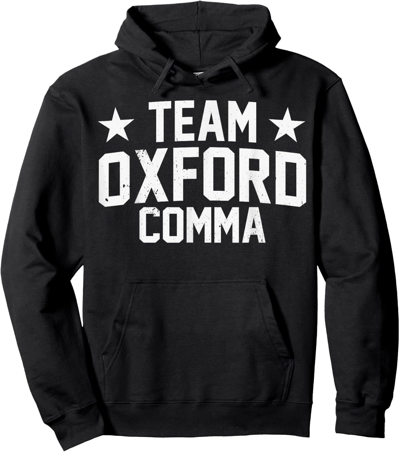 Team Oxford Comma Grammar Police English Nerd Hoodie - Hoodie | Black