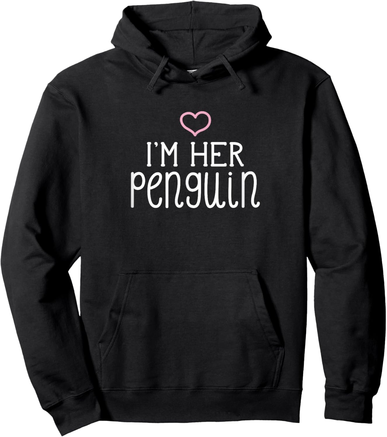 I'm Her Penguin Cute Couples Valentine's Day Nickname Hoodie - Hoodie | Black