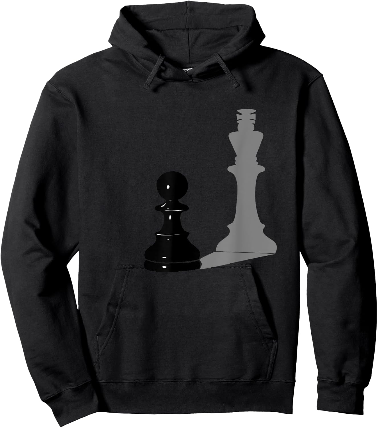 Chess Pawn with King Shadow Hoodie - Hoodie | Black