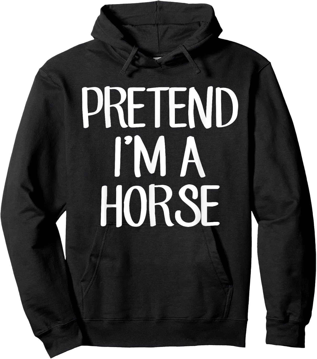 Pretend I'm A Horse Costume Family Lazy Easy Halloween Hoodie - Hoodie | Black