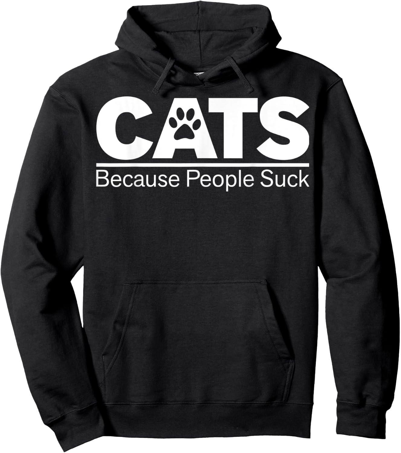 Cats Because People Suck Hoodie - Hoodie | Black