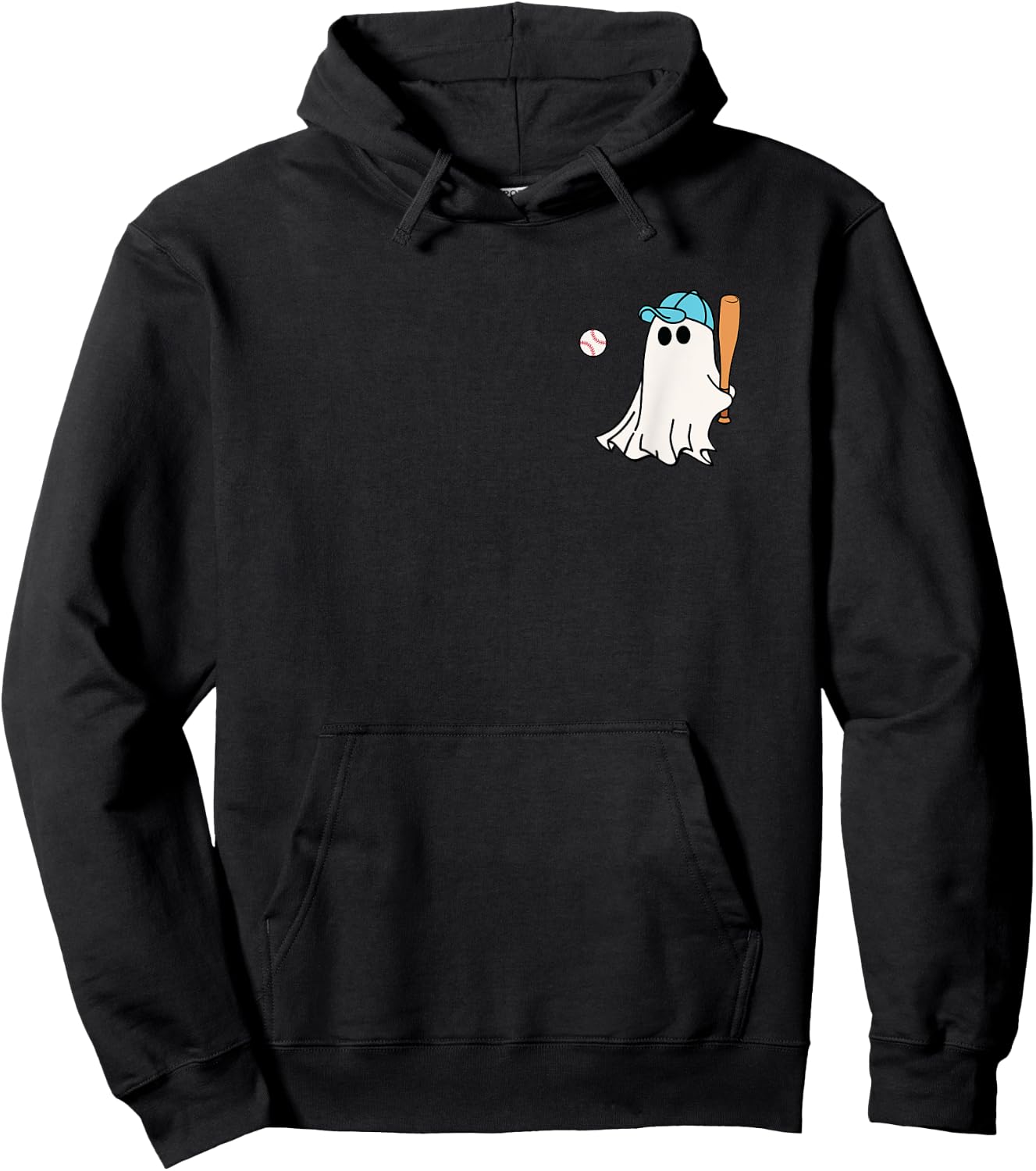 Baseball Halloween Baseball Ghost Hoodie - Hoodie | Black