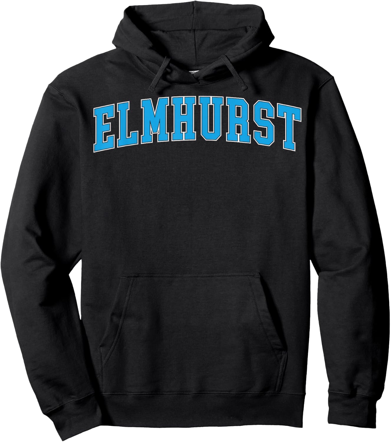 Retro Personalized Elmhurst Name Arch Retro Men Women Hoodie - Hoodie | Black