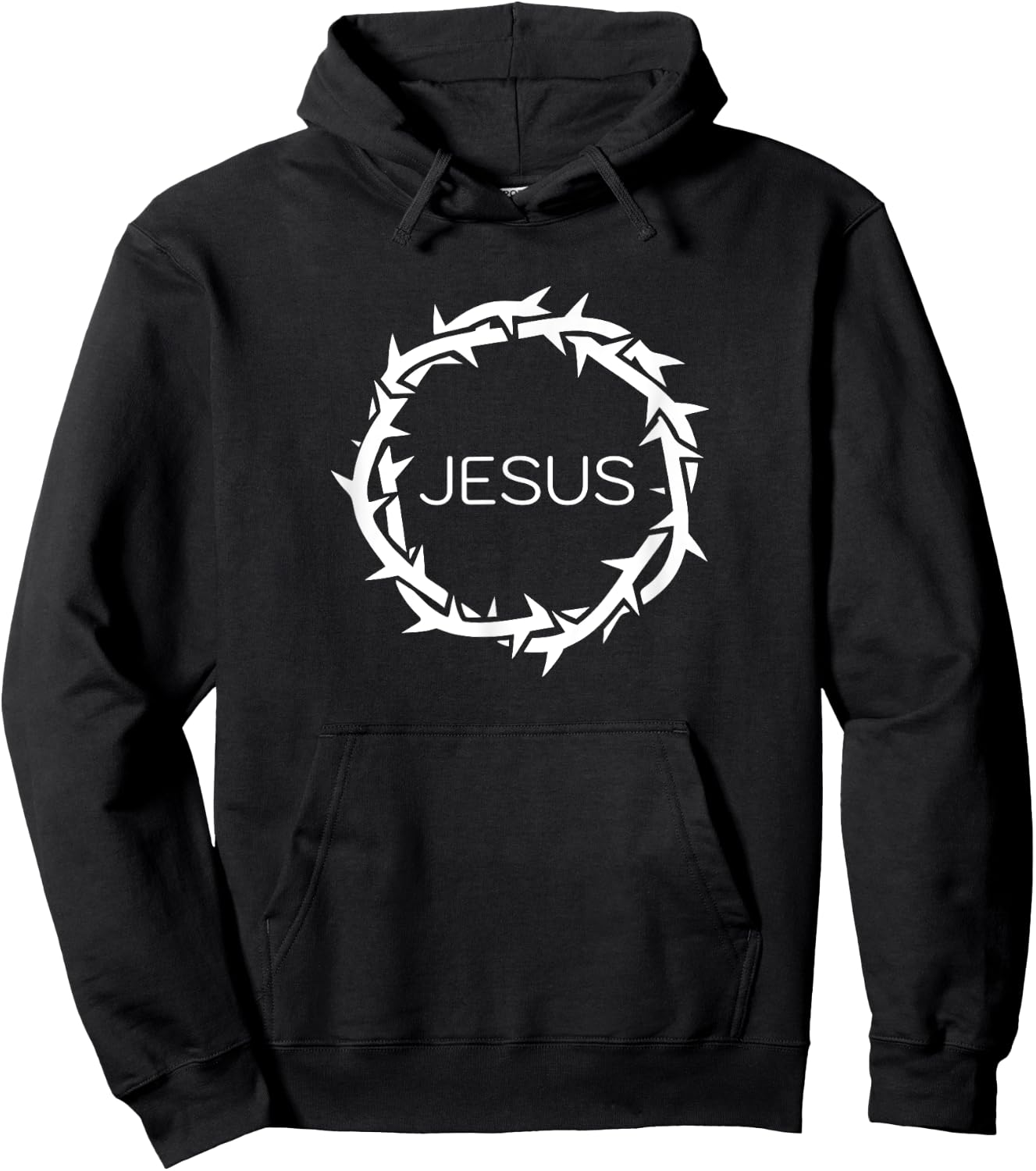 Jesus. Crown of Thorns of Christ. Christian Devotion Hoodie - Hoodie | Black