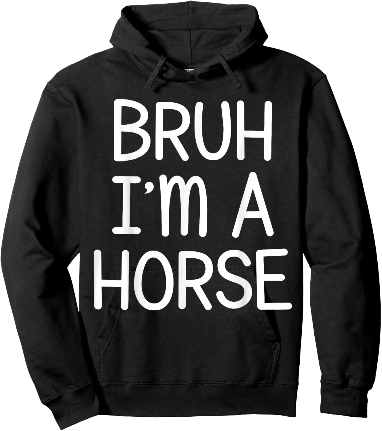 Pretend I'm A Horse Funny Lazy Halloween Costume Party Hoodie - Hoodie | Black