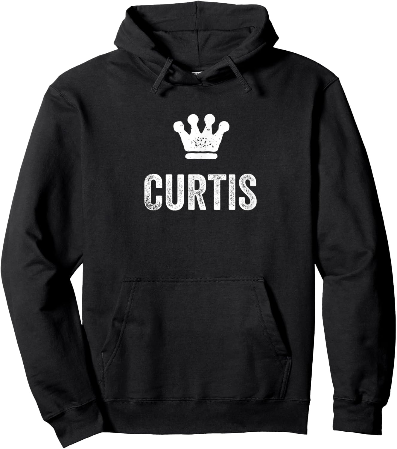 Curtis the King / Crown & Name Design Called Curtis Hoodie - Hoodie | Black