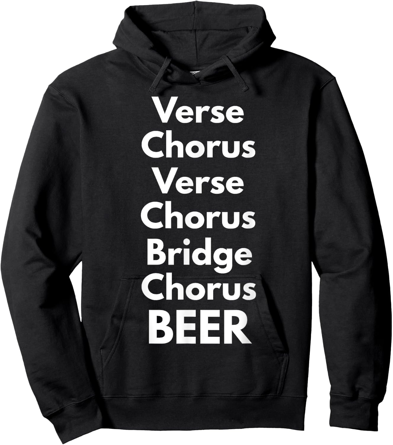 Verse Chorus Bridge Beer Hoodie - Hoodie | Black