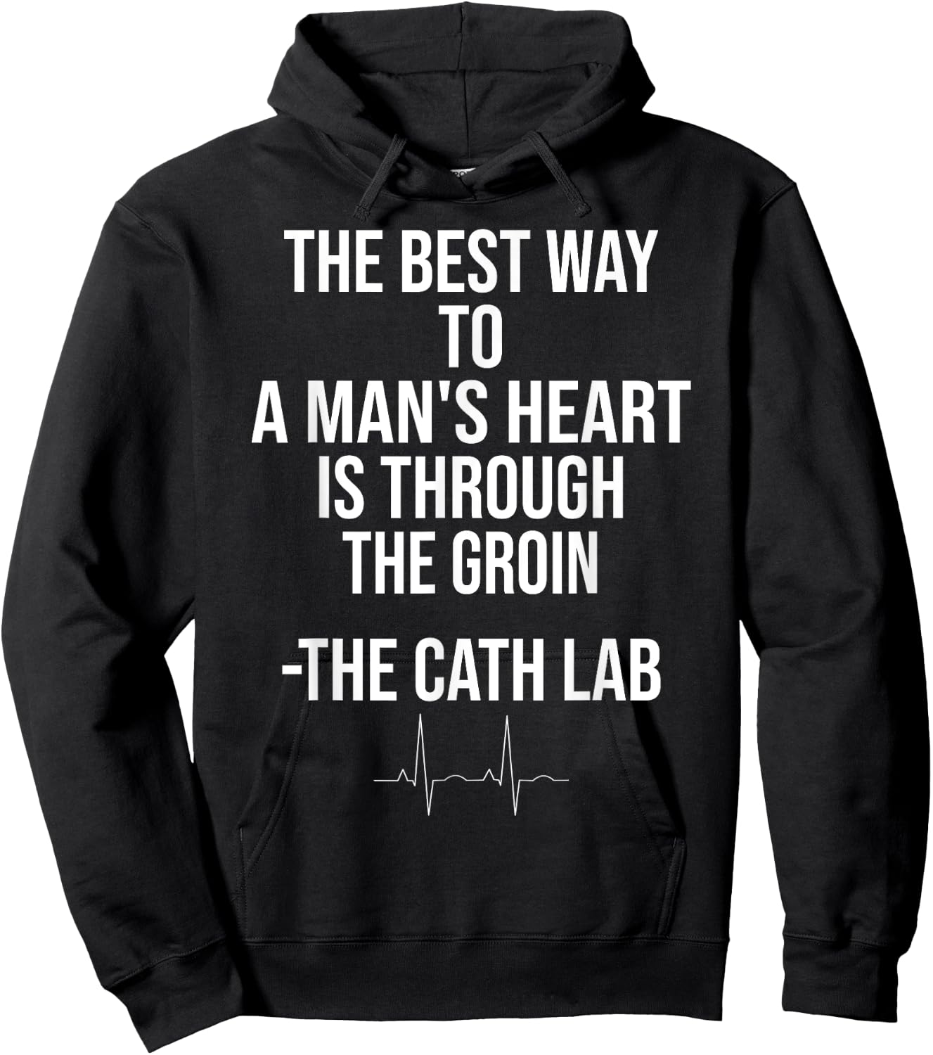 Funny Cardiology Shirt Cardiologist Cath Lab Man Heart Quote Hoodie - Hoodie | Black