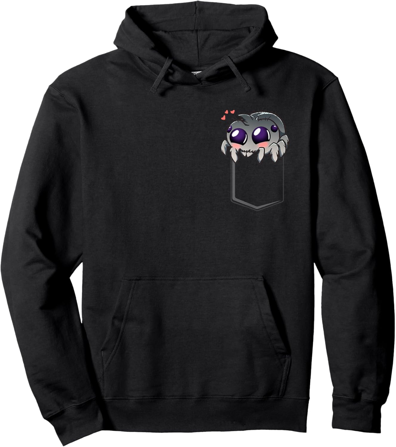 Jumping Spider Arachnid Pet Spooder Kawaii Jumping Spider Hoodie - Hoodie | Black