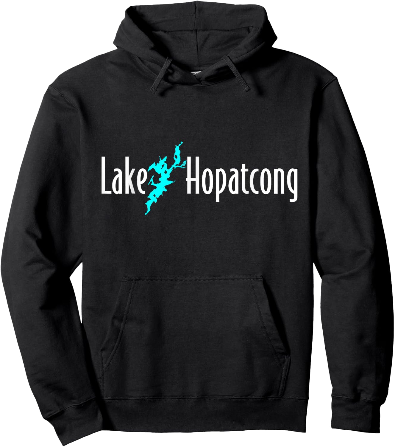Minimalist Lake Hopatcong - New Jersey Hoodie - Hoodie | Black