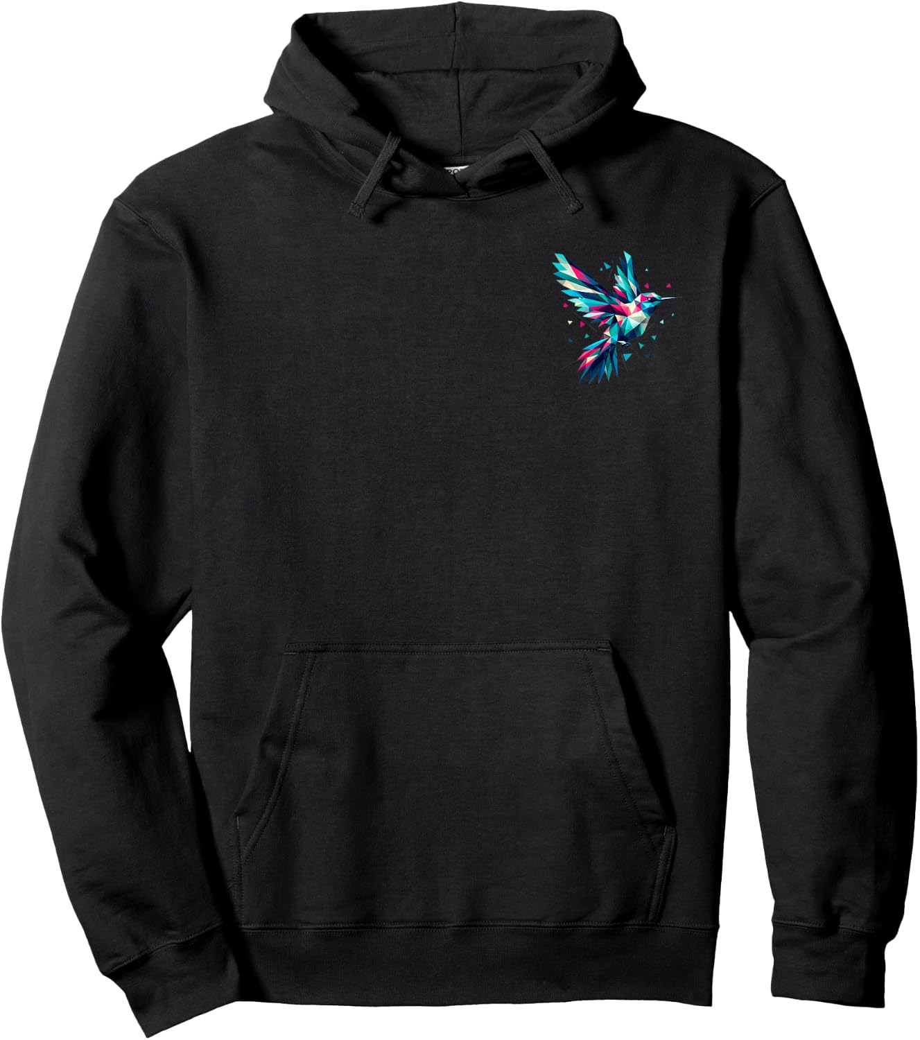 Hummingbird in pocket - Watercolor hummingbird design Hoodie - Hoodie | Black