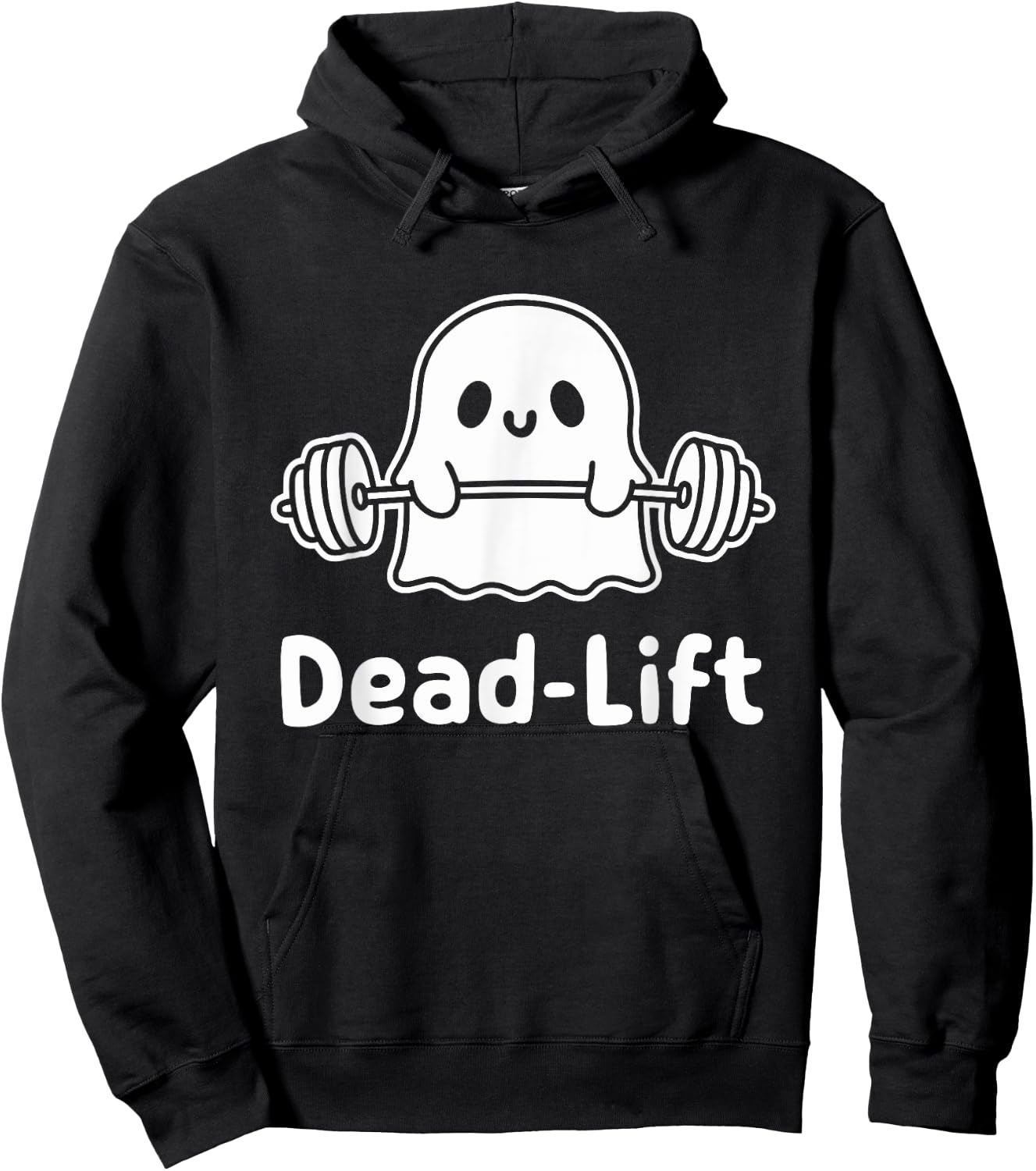 Dead Lift Funny Ghost Gymer Halloween Weight Lifting Workout Hoodie - Hoodie | Black