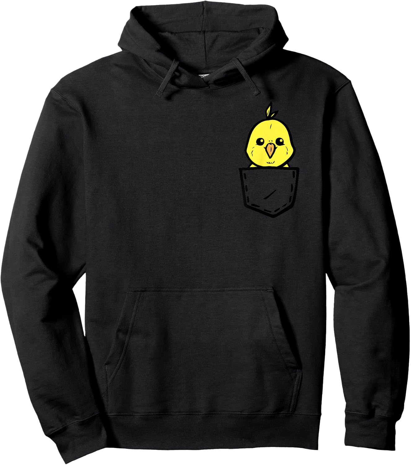 Baby Chick In Pocket Cute Chicken Easter Hoodie - Hoodie | Black