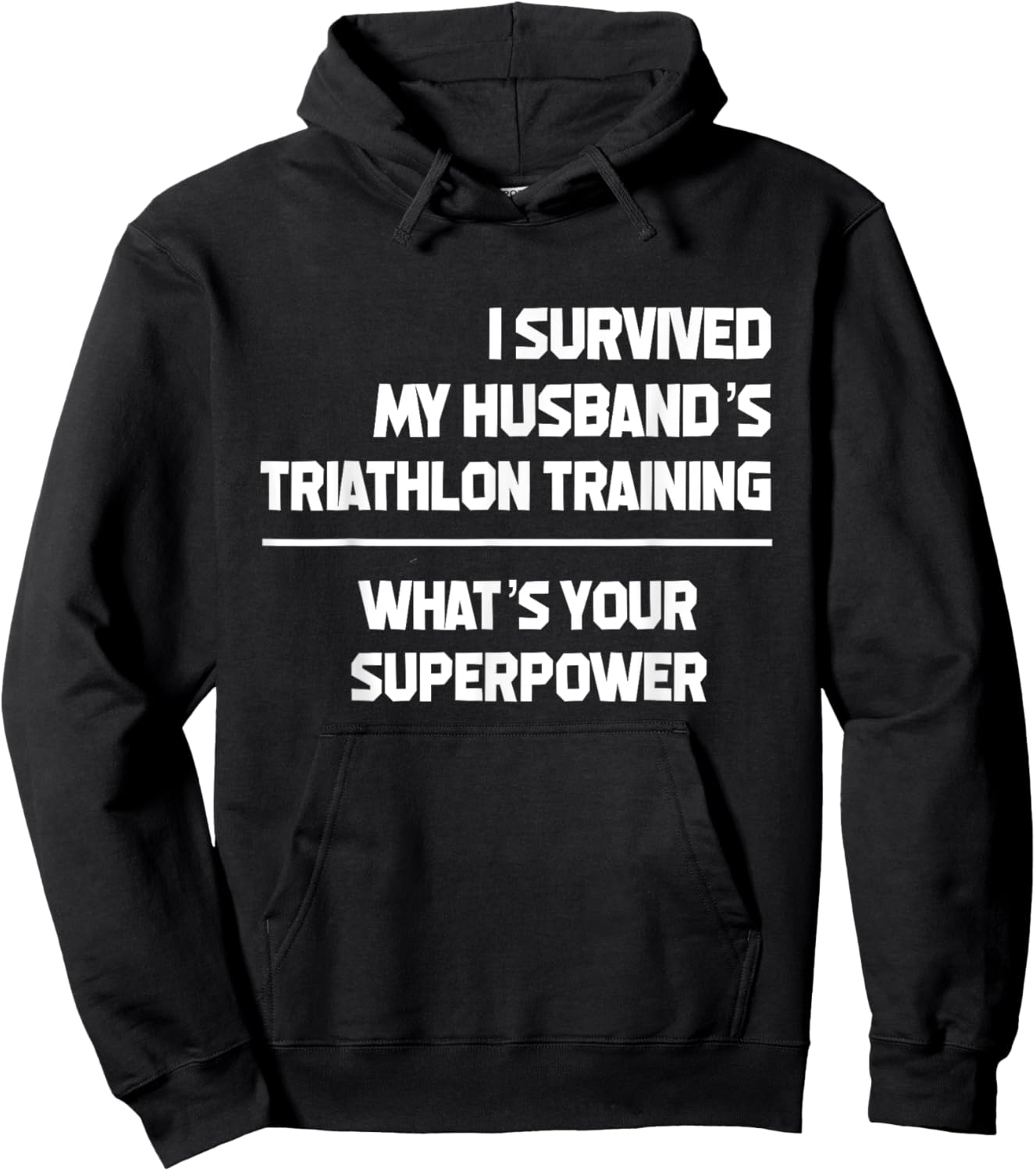 I Survived my Husbands Triathlon Training Schedule Hoodie - Hoodie | Black