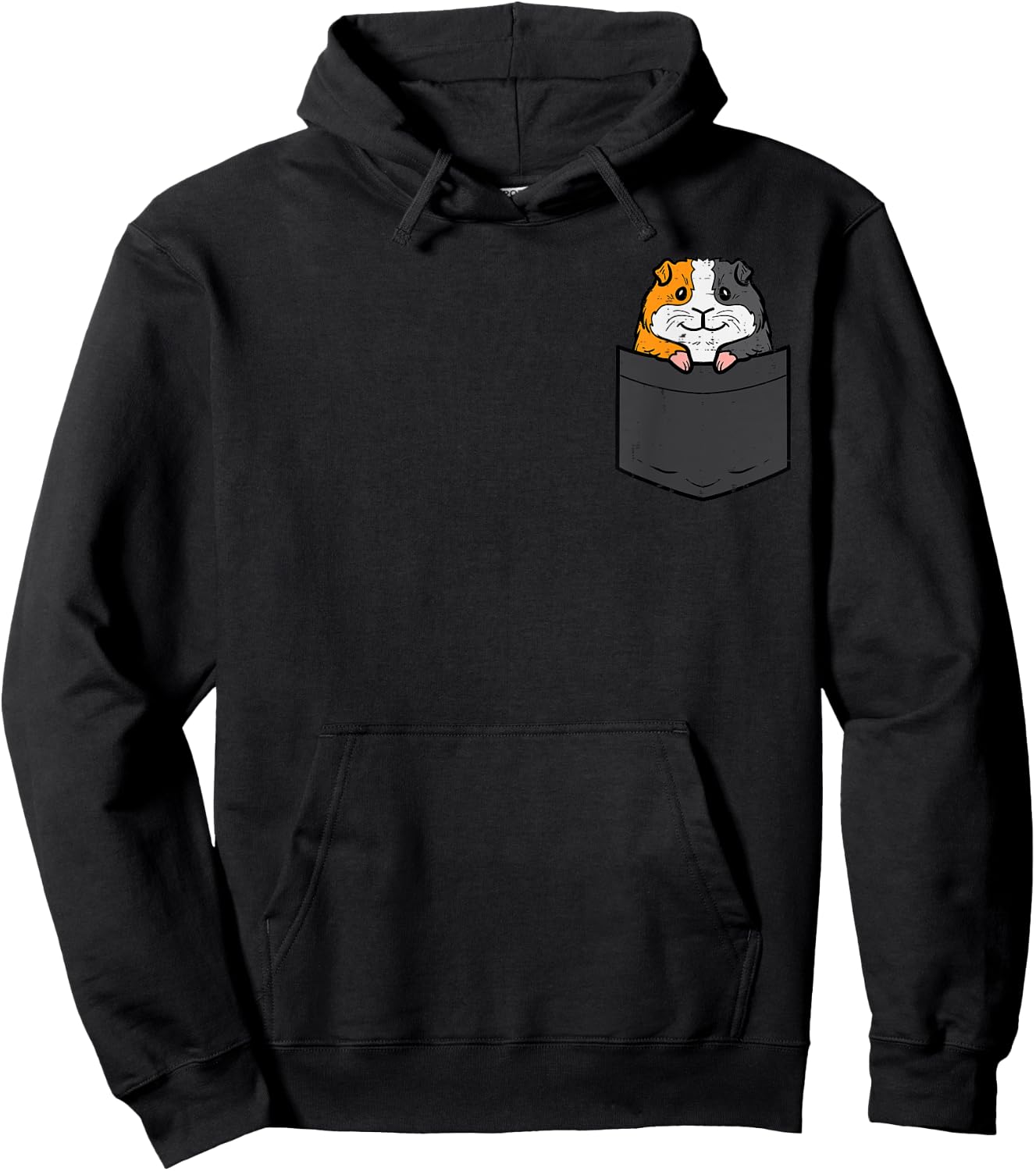 Guinea Pig Pocket Funny Cavy Rodent Animal Men Women Kids Hoodie - Hoodie | Black