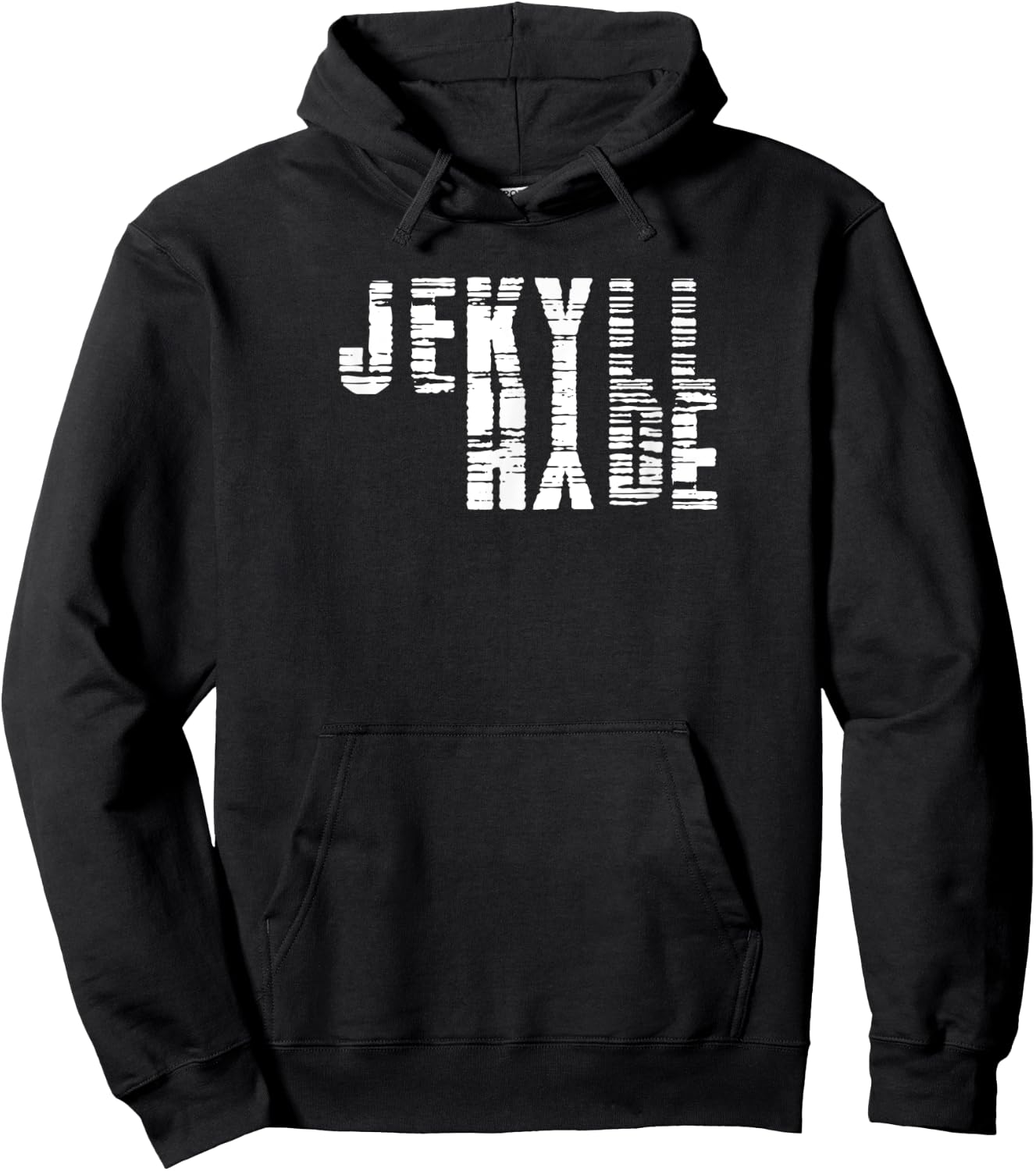 Dr. Jekyll Mr. Hyde Cool Graphic Text Design Halloween Shirt Hoodie - Hoodie | Black