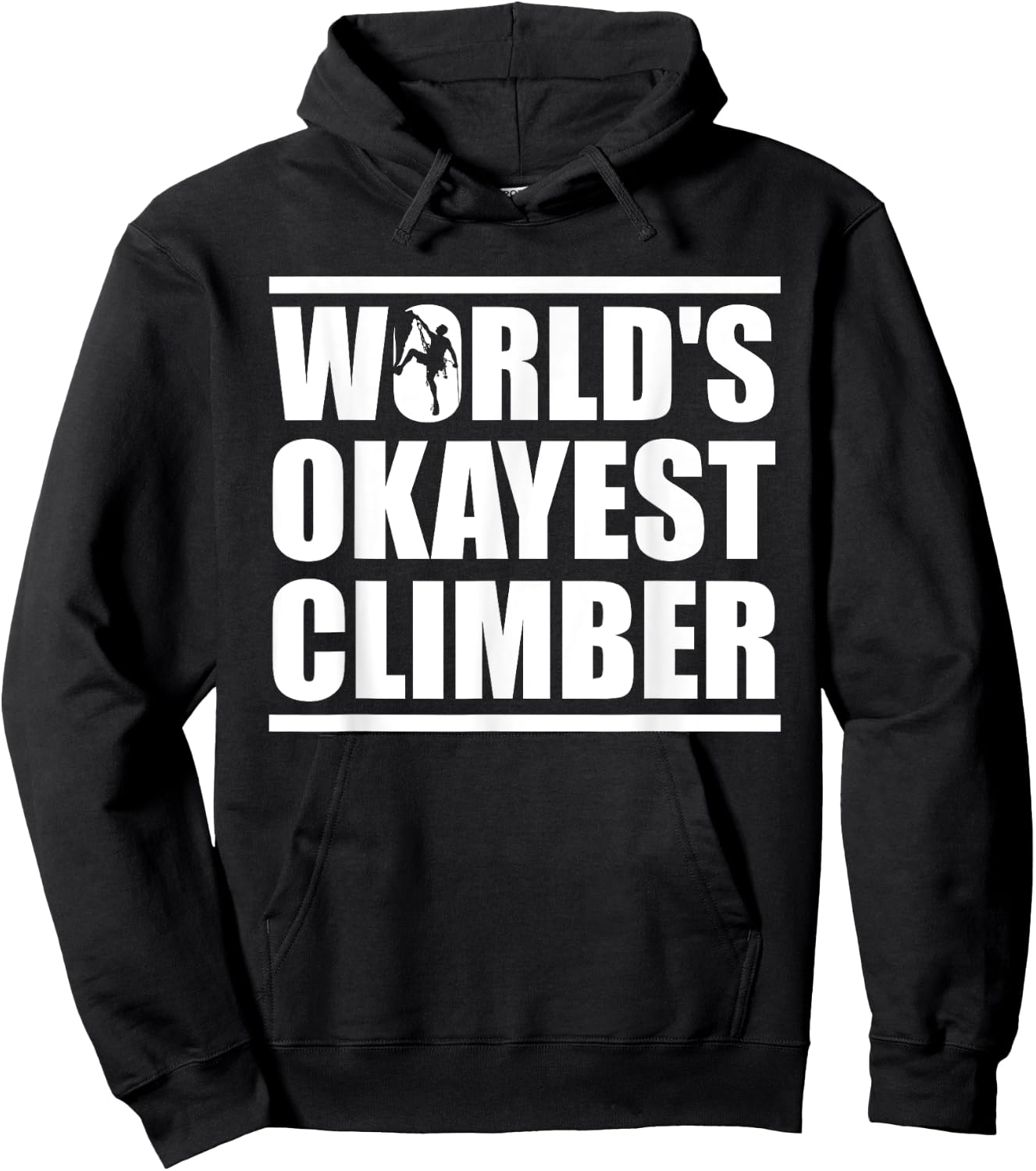 Funny World's Okayest Climber Rock Climber Hoodie - Hoodie | Black