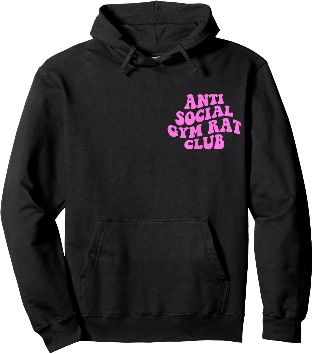 Anti Social Gym Rat Club Funny Gym Fitness Bodybuilding Hoodie - Hoodie | Black