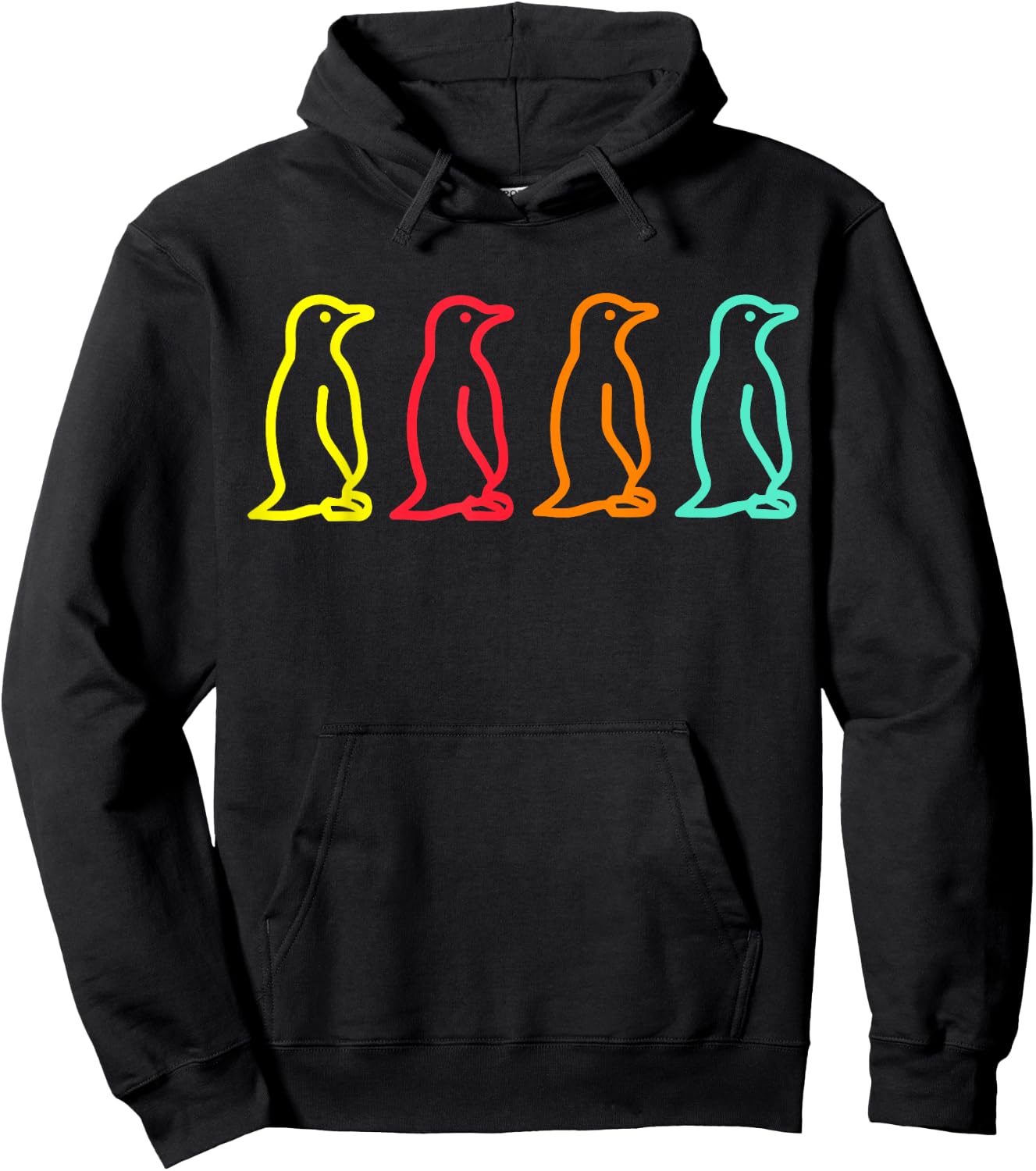 Penguin Retro Hoodie - Hoodie | Black