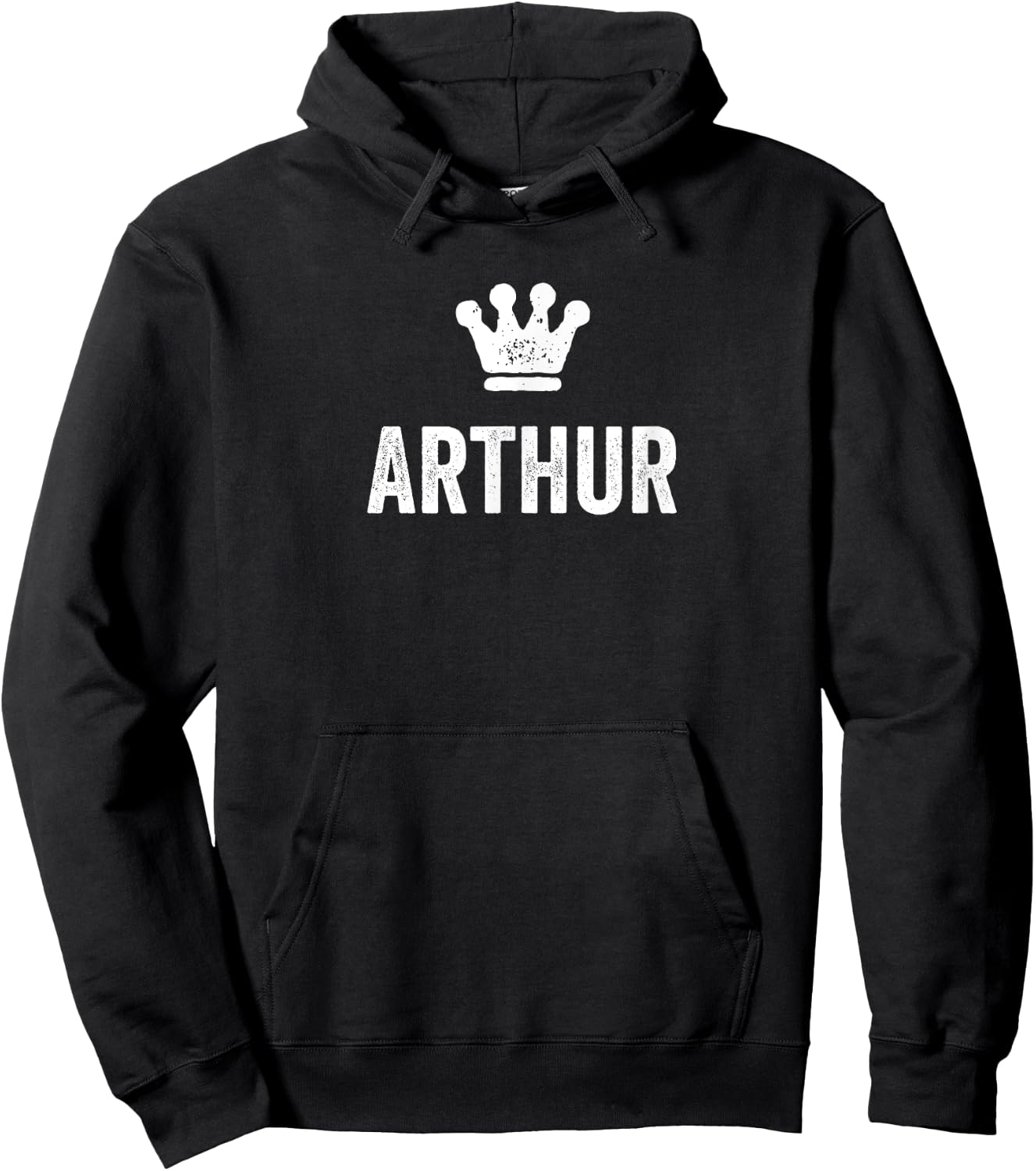 Arthur the King / Crown & Name Design Called Arthur Hoodie - Hoodie | Black