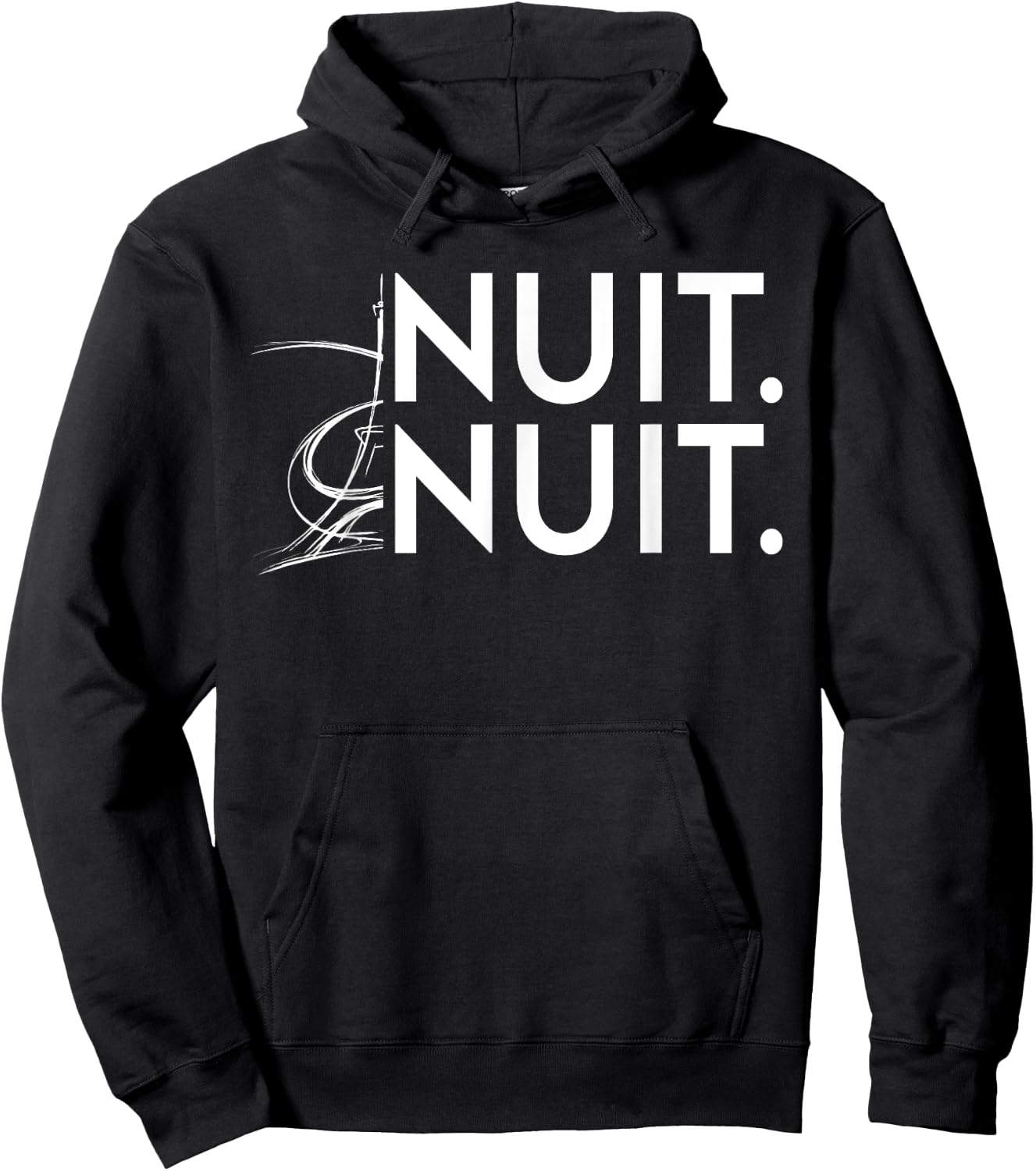 Nuit Nuit Basketball Night French Words Paris Eiffel Tower Hoodie - Hoodie | Black