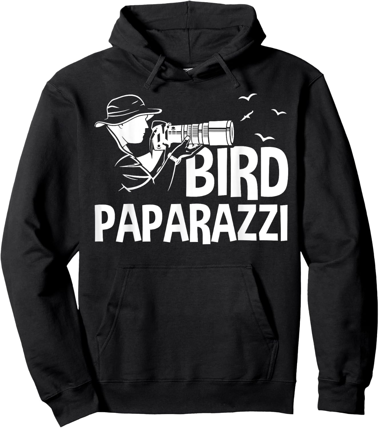 Bird Paparazzi Funny Birding Wildlife Photography Lovers Hoodie - Hoodie | Black