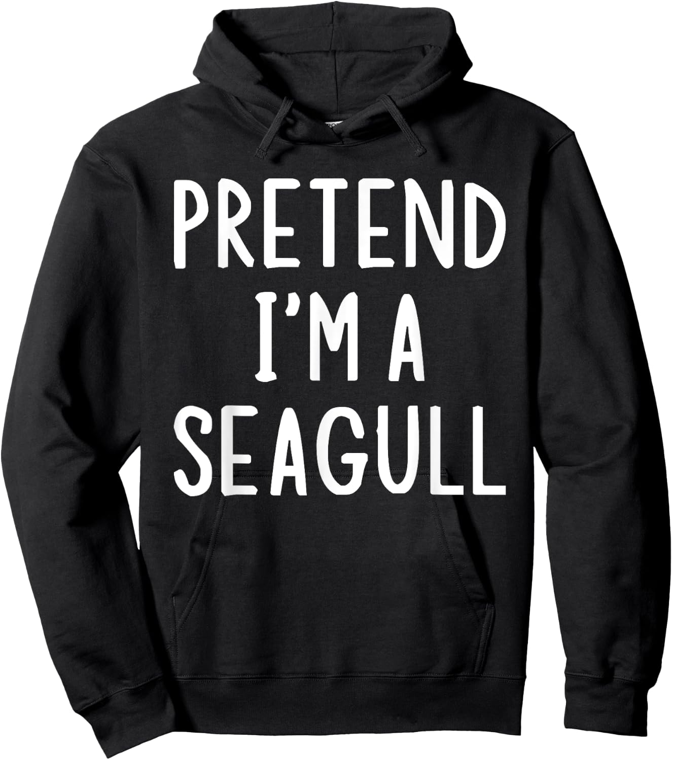 Pretend I'm A Seagull Lazy Easy Halloween Matching Costume Hoodie - Hoodie | Black