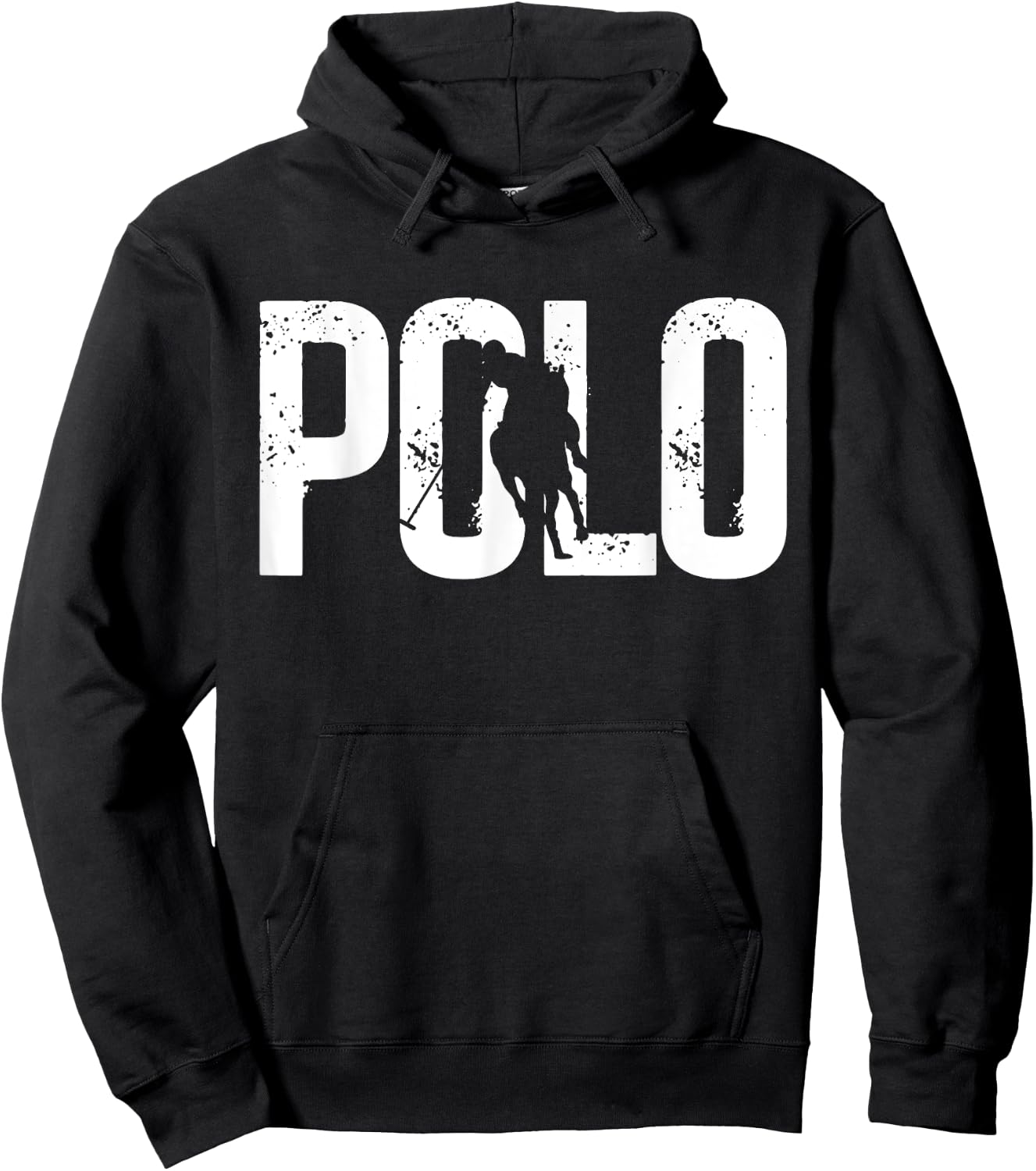 Polo Players Horseback Riding Horse Equestrian Sports Hoodie - Hoodie | Black
