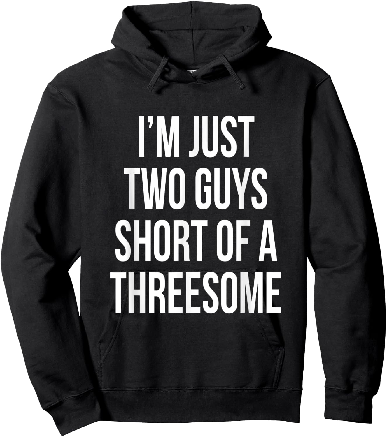 Threesome 3some Guys Girls Men Women Flirt Pride Funny Gag Hoodie - Hoodie | Black