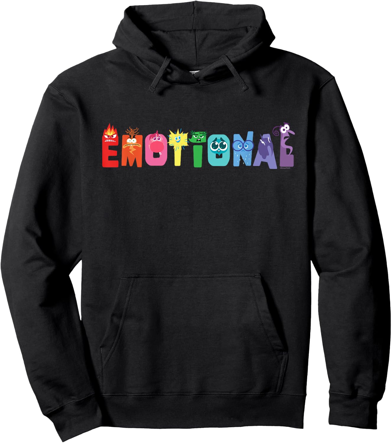 Disney and Pixar’s Inside Out 2 Emotions Feeling Emotional Hoodie - Hoodie | Black