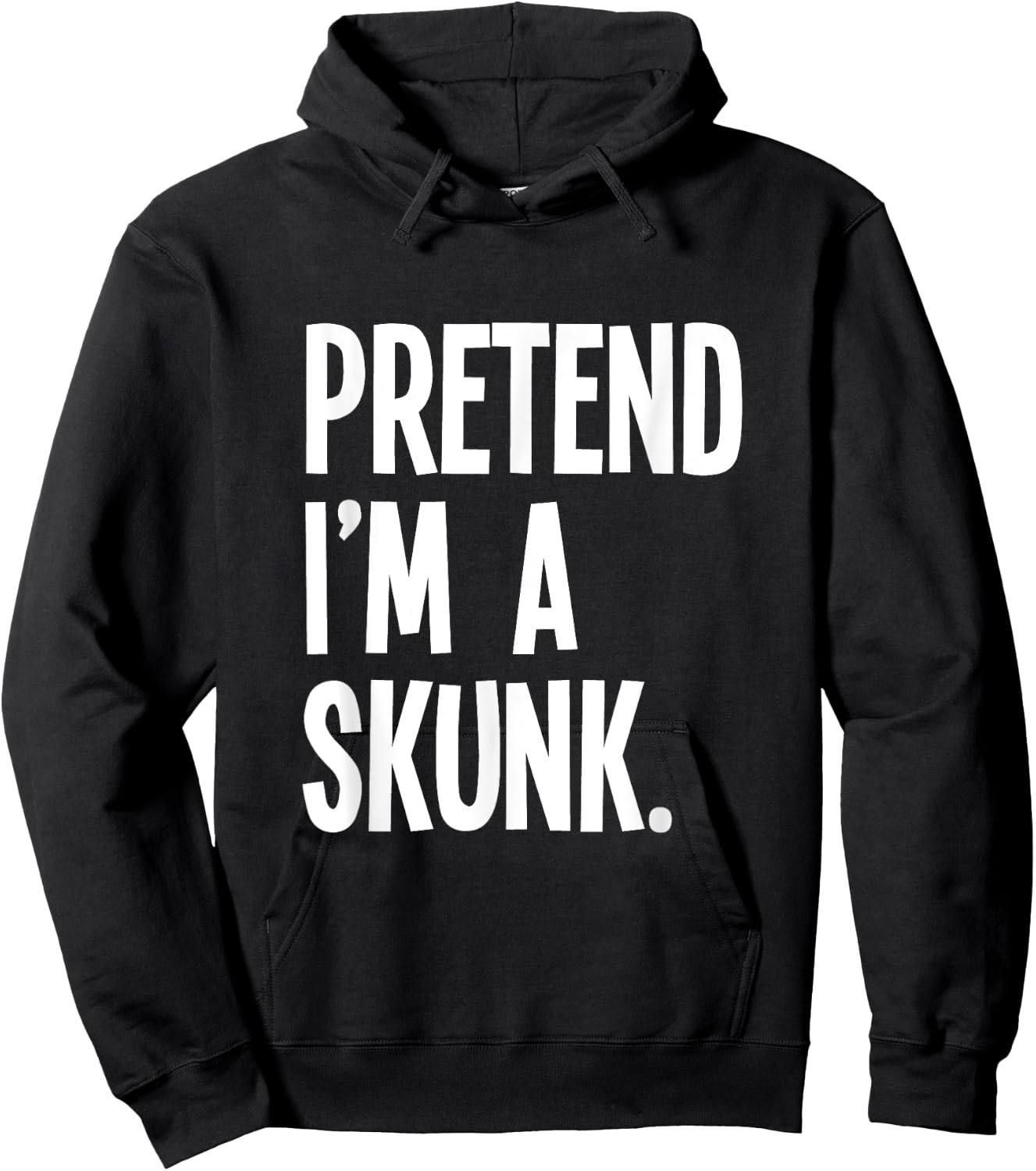 Pretend I'm A Skunk Funny Halloween Party Costume Hoodie - Hoodie | Black